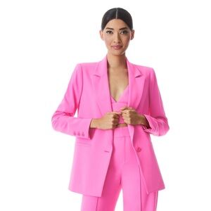 ALICE & OLIVIA DENNY BOYFRIEND BLAZER FRENCH ROSE, 10